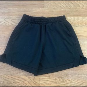 athletic works black shorts, size girls medium! (tagged for exposure)